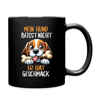 Mein Hund Beisst Nicht Beagle Beaglebesitzer Beagl - Tasse einfarbig - Schwarz - Rechts