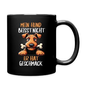 Mein Hund Beisst Nicht Airedale Terrier Airedales - Tasse einfarbig - Schwarz - Rechts