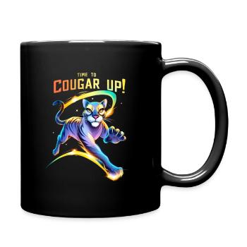 Time to Cougar Up Bold and Fierce Artwork - Full Colour Mug - black - Right