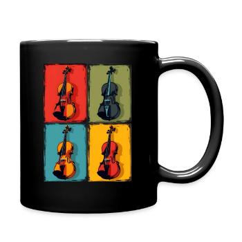 alto, alto, altiste, art rétro, art - Mug uni - noir - Droite