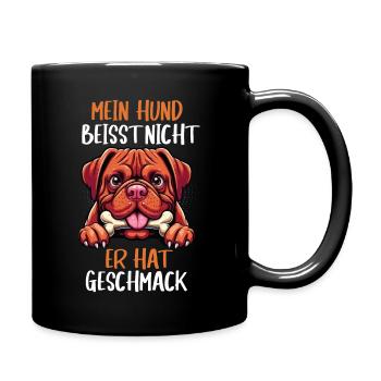 Mein Hund Beisst Nicht Bordeaux Dogge Bordeauxs - Tasse einfarbig - Schwarz - Rechts