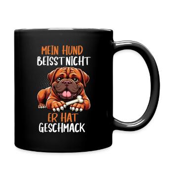 Mein Hund Beisst Nicht Bordeaux Dogge Bordeauxs - Tasse einfarbig - Schwarz - Rechts