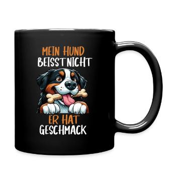 Mein Hund Beisst Nicht Berner Sennenhund Sennen - Tasse einfarbig - Schwarz - Rechts