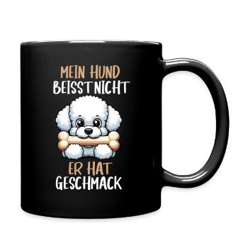 Mein Hund Beisst Nicht Bichon frise Bichon Hund - Tasse einfarbig - Schwarz - Rechts