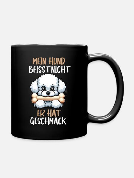 Mein Hund Beisst Nicht Bichon frise Bichon Hund - Tasse einfarbig - Schwarz