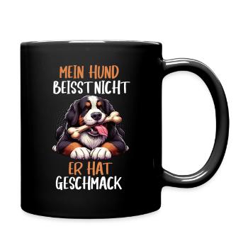 Mein Hund Beisst Nicht Berner Sennenhund Sennen - Tasse einfarbig - Schwarz - Rechts