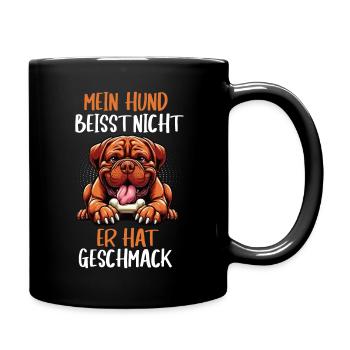 Mein Hund Beisst Nicht Bordeaux Dogge Bordeauxs - Tasse einfarbig - Schwarz - Rechts