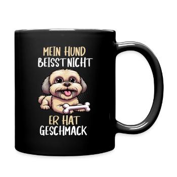 Mein Hund Beisst Nicht Bolonka Bolonka Zwetna - Tasse einfarbig - Schwarz - Rechts