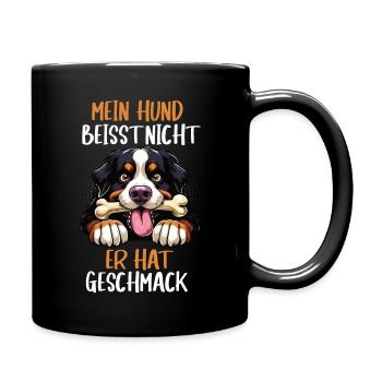 Mein Hund Beisst Nicht Berner Sennenhund Sennen - Tasse einfarbig - Schwarz - Rechts