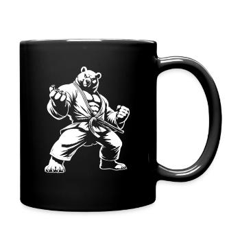 Martial Arts Bear – Strength in Motion - Bear Design - Full Colour Mug - black - Right