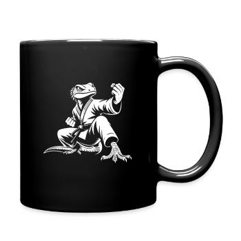 Kampfsport Eidechse – Beweglichkeit und Präzision - Tasse einfarbig - Schwarz - Rechts