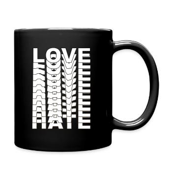 LIEBE HASSEN - Tasse einfarbig - Schwarz - Rechts