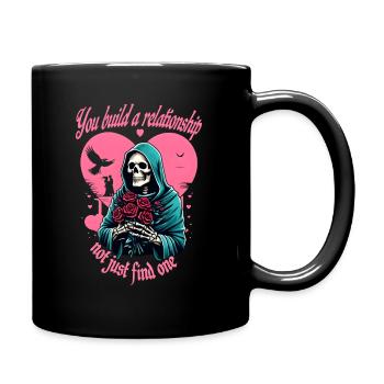 Building a Relationship – Skeleton Theme - Full Colour Mug - black - Right