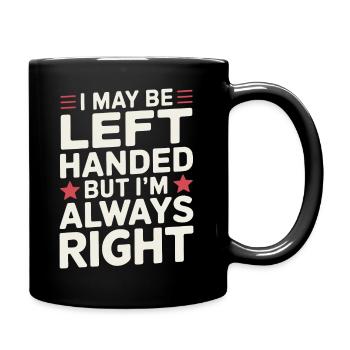 Design pour les fiers gauchers - Mug uni - noir - Droite