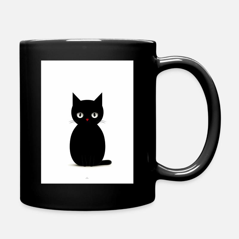 Chat solitaire - Mug uni - noir