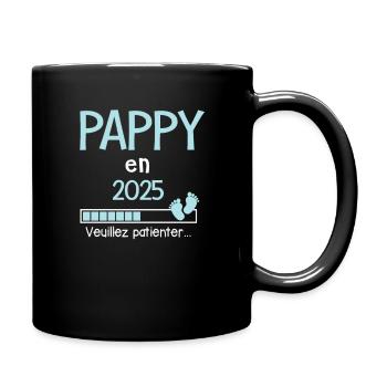Pappy en 2025 Cadeau Futur Papi - Mug uni - noir - Droite