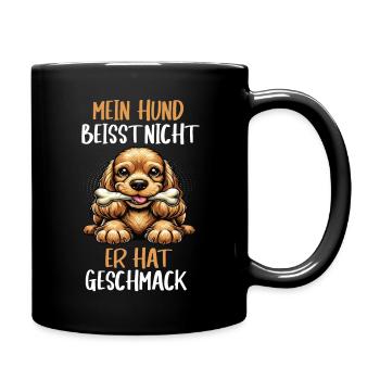 Mein Hund Beisst Nicht Cocker Spaniel Cockerhund - Tasse einfarbig - Schwarz - Rechts