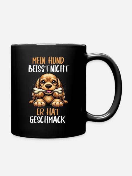Mein Hund Beisst Nicht Cocker Spaniel Cockerhund - Tasse einfarbig - Schwarz