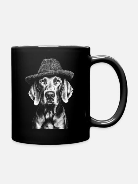 Weimaraner Hut Hunde Hund Jagdhunde - Tasse einfarbig - Schwarz