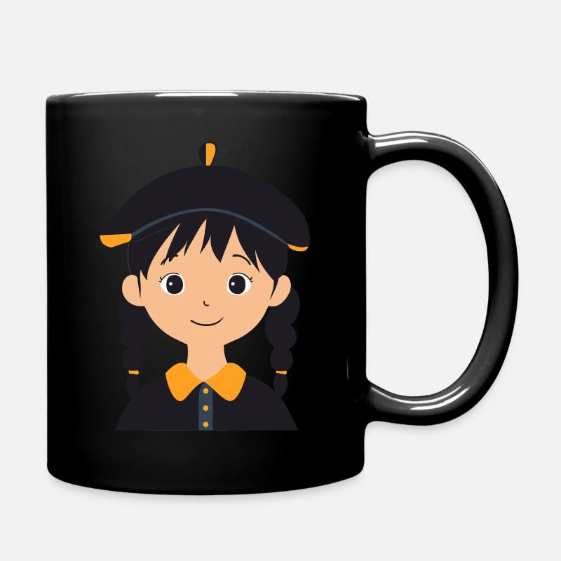 Schulmädchen Schulanfang Erstklässler - Tasse einfarbig - Schwarz