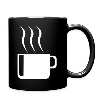mug with warm contents in white - Full Colour Mug - black - Right