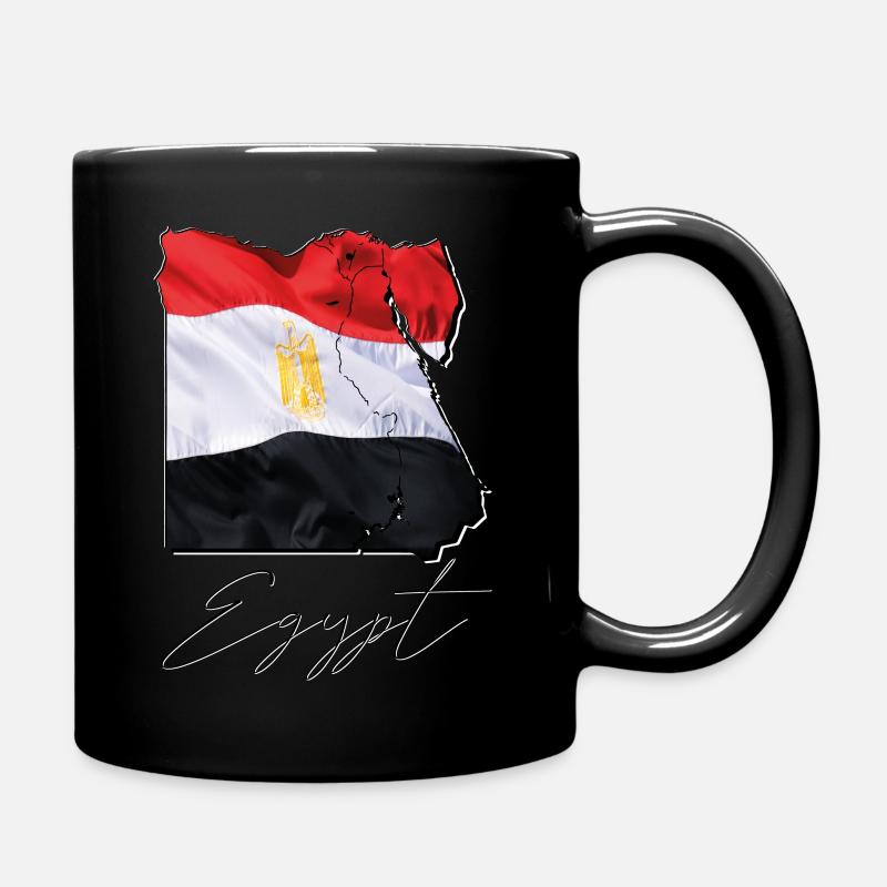 Egypt Flag in Egypt Map EN - Full Colour Mug - black