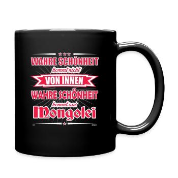 La vraie beauté vient du design mongol - Mug uni - noir - Droite