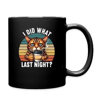 J’ai fait ce que la nuit dernière Bengal Bengal Cat Cat Kitten - Mug uni - noir - Droite