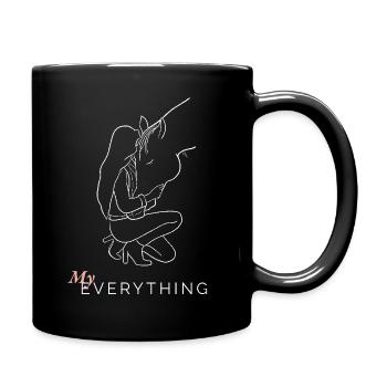 Ein einzigartiger Link - Mein Alles (Weiß) - Tasse einfarbig - Schwarz - Rechts
