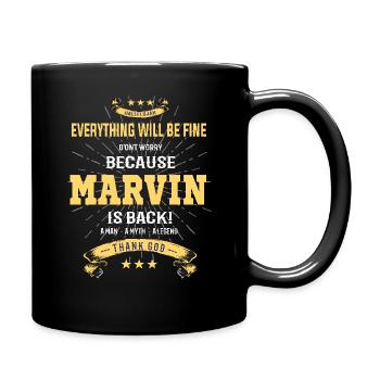 Everything will be fine Marvin Is back - Full Colour Mug - black - Right