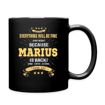 Everything will be fine Marius Is back - Full Colour Mug - black - Right