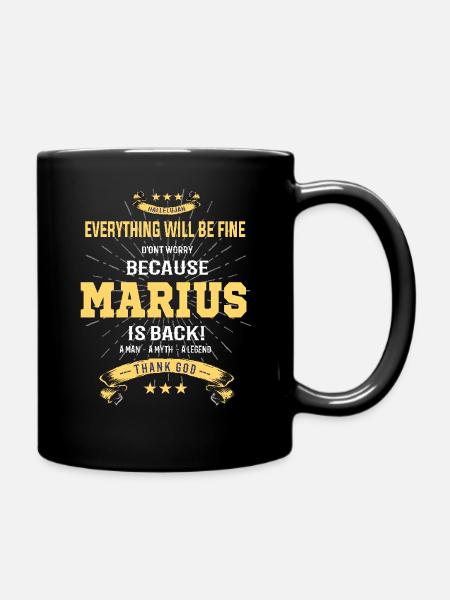 Everything will be fine Marius Is back - Tasse einfarbig - Schwarz