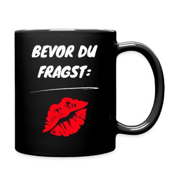 Flirt- Shirt für Party Fans und Singles. - Tasse einfarbig - Schwarz - Rechts