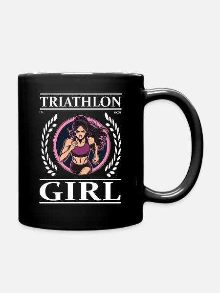 Triathlon Girl – Für die Ausdauersportlerin - Tasse einfarbig - Schwarz