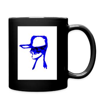 Baseball Player in Blue - Full Colour Mug - black - Right