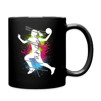 Handballerin Handball Frau Sport Handballspielerin - Tasse einfarbig - Schwarz - Rechts
