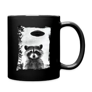 Unbekanntes Waschbär Object - Tasse einfarbig - Schwarz - Rechts