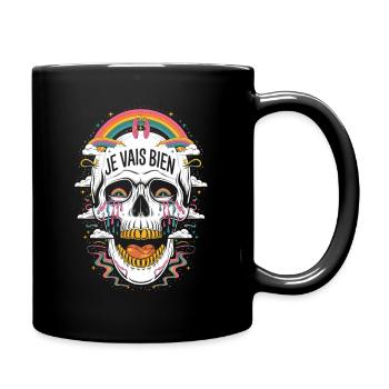 Je vais bien - Mug uni - noir - Droite