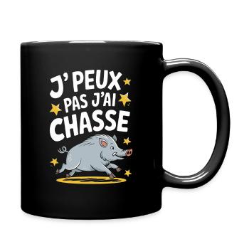 J'peux pas j'ai chasse - Mug uni - noir - Droite