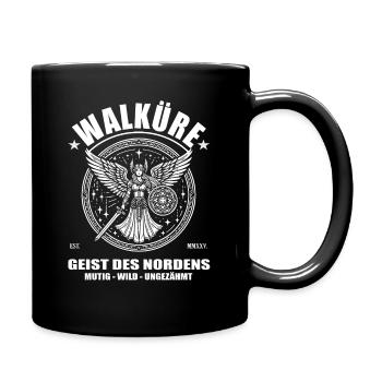 Valkyrie, du nord. Courageux, sauvage, indompté - Mug uni - noir - Droite