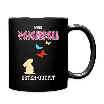 Wasserballerin Ostern Geschenk Wasserballspielerin - Tasse einfarbig - Schwarz - Rechts