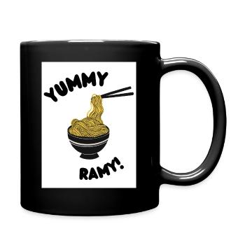 yummy ramy - Tasse einfarbig - Schwarz - Rechts