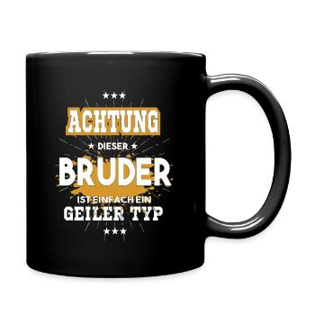 This brother is just a guy - Full Colour Mug - black - Right