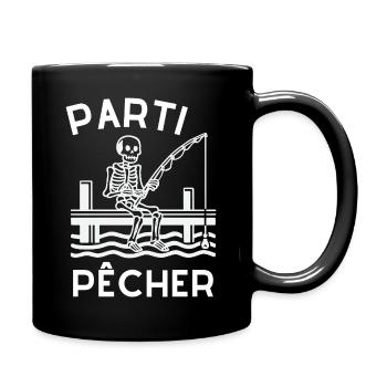 parti pêcher - Mug uni - noir - Droite