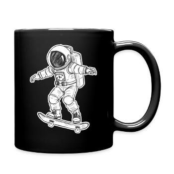 Skateboard Astronaute de style rétro - Mug uni - noir - Droite