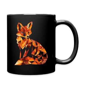 Fox Abstract Geometry - Full Colour Mug - black - Right