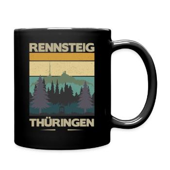 rennsteig - Tasse einfarbig - Schwarz - Rechts