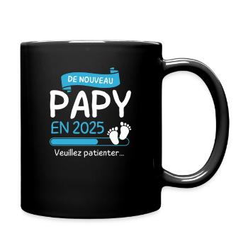 De Nouveau Papy en 2025 cadeau futur Papi - Mug uni - noir - Droite