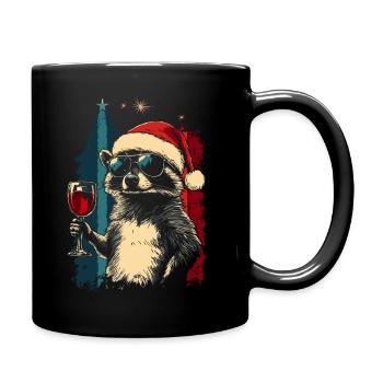 Vin de raton laveur Noël - Mug uni - noir - Droite