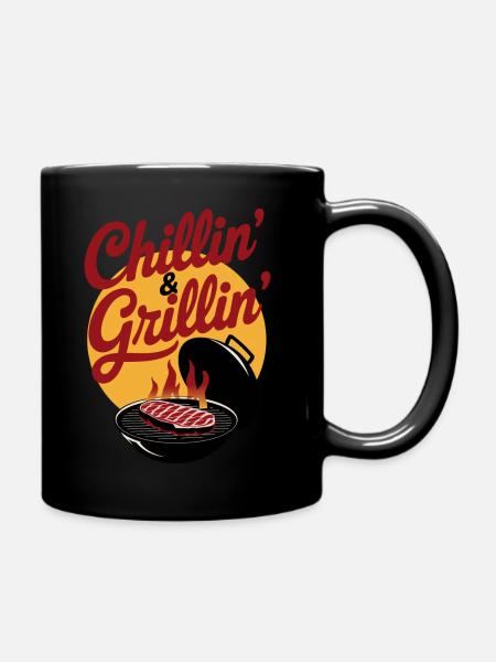 Chillin’ & Grillin’ - Tasse einfarbig - Schwarz